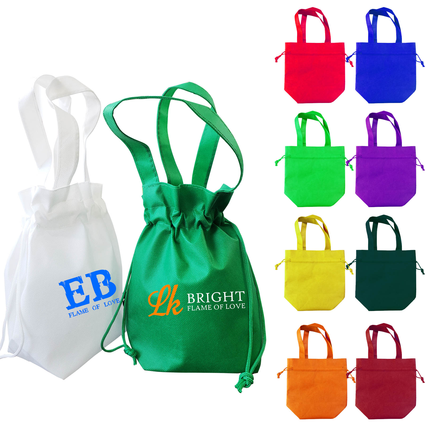 FlyFlyPromos - Hand-held Non Woven Drawstring Bag Image 1 - Promotional Product